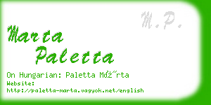 marta paletta business card